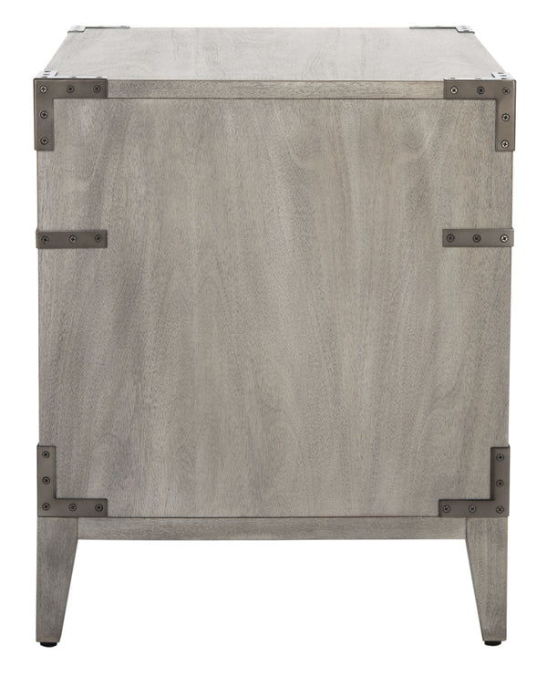 Nisha 1 Drawer Wood Nightstand Light Grey