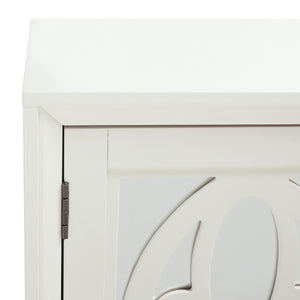 Safavieh Madeleine Mirrored Sideboard White Wood / Mirror SFV8500C