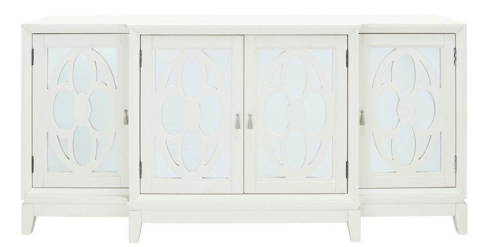Safavieh Madeleine Mirrored Sideboard White Wood / Mirror SFV8500C