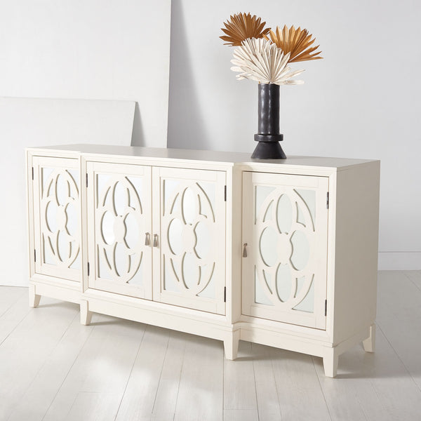 Safavieh Madeleine Mirrored Sideboard White Wood / Mirror SFV8500C