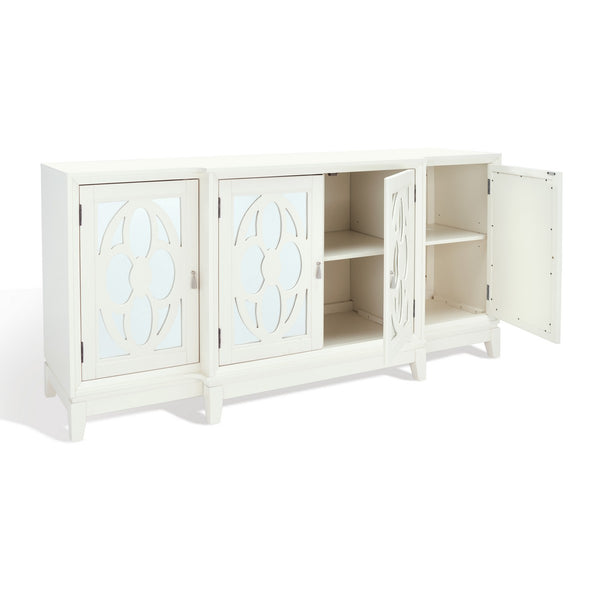 Safavieh Madeleine Mirrored Sideboard White Wood / Mirror SFV8500C