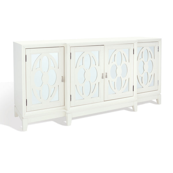 Safavieh Madeleine Mirrored Sideboard White Wood / Mirror SFV8500C