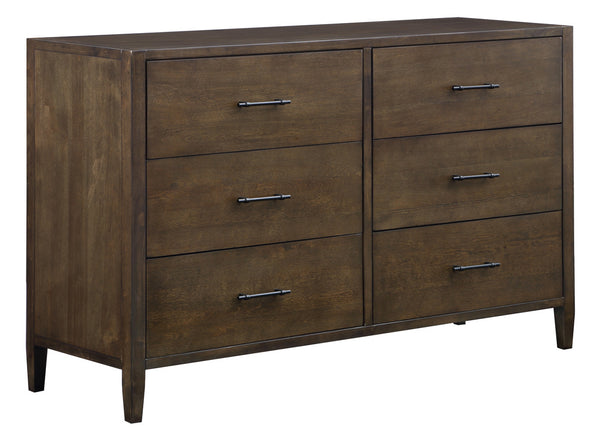 Safavieh Tompkins 6 Drawer Dresser in Dark Walnut SFV8506A