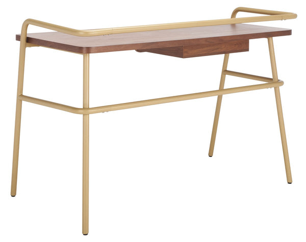 Regis Desk - Contemporary Metal and Walnut Wood Design for a Glamorous Home Office Workspace