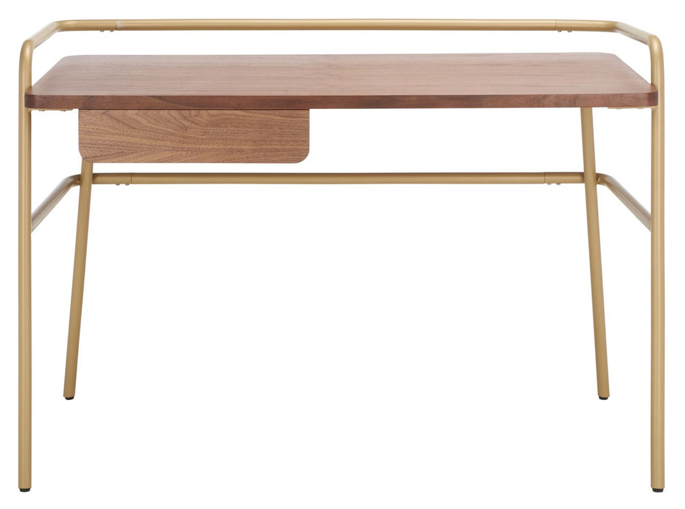 Regis Desk - Contemporary Metal and Walnut Wood Design for a Glamorous Home Office Workspace