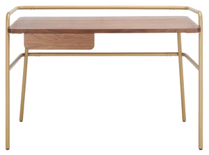 Regis Desk - Contemporary Metal and Walnut Wood Design for a Glamorous Home Office Workspace