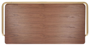 Regis Desk - Contemporary Metal and Walnut Wood Design for a Glamorous Home Office Workspace