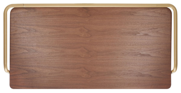 Regis Desk - Contemporary Metal and Walnut Wood Design for a Glamorous Home Office Workspace