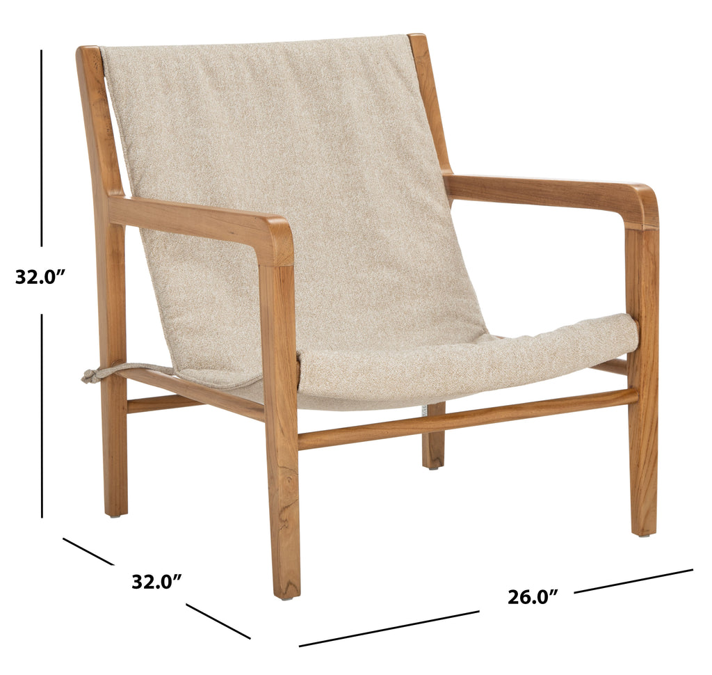 Osmond Linen Sling Chair Sand / Natural