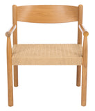 Adalee Accent Chair - Modern Scandinavian Design with Natural Teak Frame & Woven Danish Rope Seat