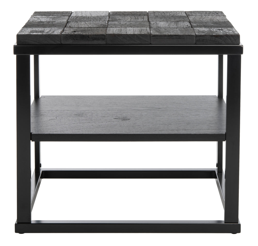 Safavieh Nightstand Charred Black Wood / Metal  SFV9027A