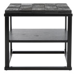 Safavieh Nightstand Charred Black Wood / Metal  SFV9027A