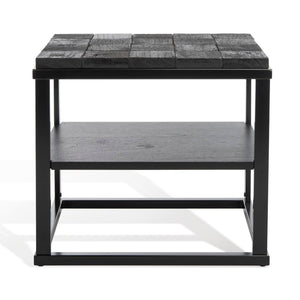 Safavieh Nightstand Charred Black Wood / Metal  SFV9027A