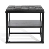 Safavieh Nightstand Charred Black Wood / Metal  SFV9027A