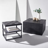 Safavieh Nightstand Charred Black Wood / Metal  SFV9027A