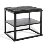 Safavieh Nightstand Charred Black Wood / Metal  SFV9027A