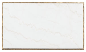 Jessa Rectangle Metal Coffee Table Brass / White Forged Metal / White Marble SFV9500C
