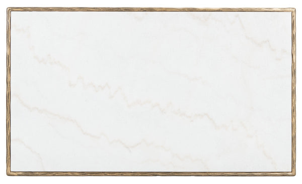 Jessa Rectangle Metal Coffee Table Brass / White Forged Metal / White Marble SFV9500C