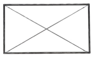 Safavieh Jessa Rectangle Metal Coffee Table Black Forged Metal / Tempered Glass SFV9500E