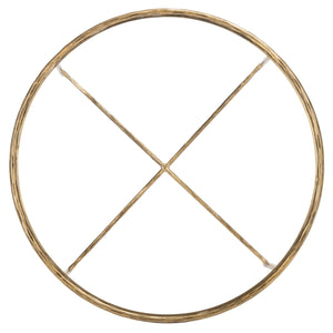 Jessa Round Metal Coffee Table Brass Forged Metal / Tempered Glass SFV9501A