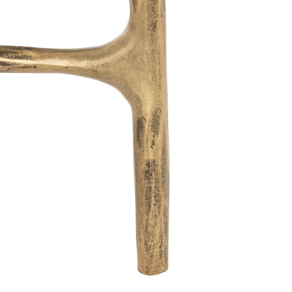 Jessa Round Metal Coffee Table Brass / White Forged Metal / White Marble SFV9501C