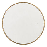Jessa Round Metal Coffee Table Brass / White Forged Metal / White Marble SFV9501C