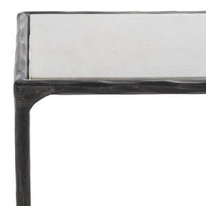 Safavieh Jessa Forged Metal Rectangle Console Table Black / White Forged Metal / White Marble / Mdf SFV9502D