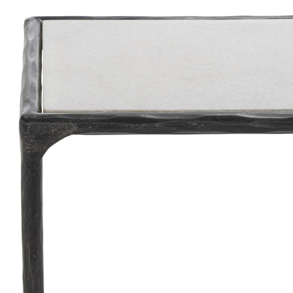 Safavieh Jessa Forged Metal Rectangle Console Table Black / White Forged Metal / White Marble / Mdf SFV9502D