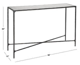 Safavieh Jessa Forged Metal Rectangle Console Table Black / White Forged Metal / White Marble / Mdf SFV9502D