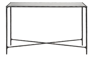 Safavieh Jessa Forged Metal Rectangle Console Table Black / White Forged Metal / White Marble / Mdf SFV9502D