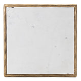 Jessa Forged Metal Square End Table Brass / White Forged Metal / White Marble SFV9503C