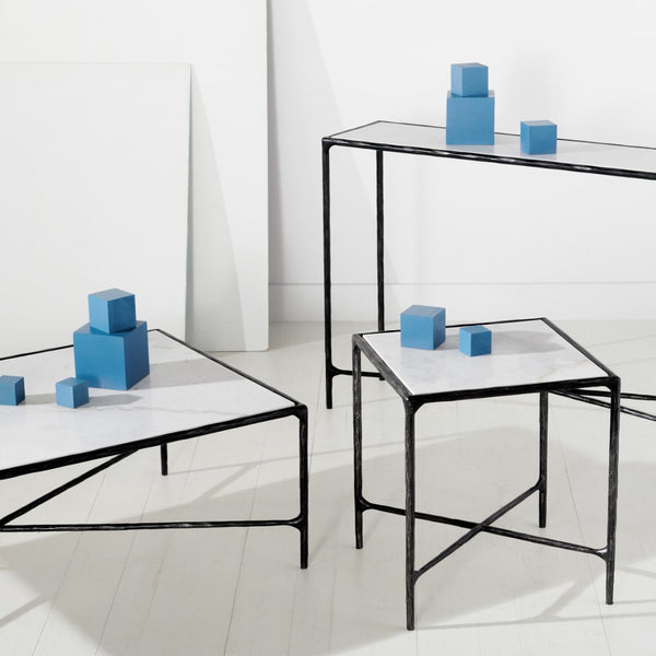 Safavieh Jessa Forged Metal Rectangle Console Table Black Forged Metal / Tempered Glass SFV9502E