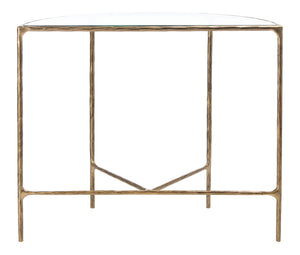 Jessa Forged Metal Console Table Brass Forged Metal / Tempered Glass SFV9506A