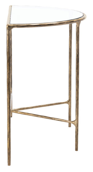 Jessa Forged Metal Console Table Brass Forged Metal / Tempered Glass SFV9506A