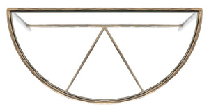 Jessa Forged Metal Console Table Brass Forged Metal / Tempered Glass SFV9506A