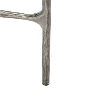 Jessa Forged Metal Console Table Silver Forged Metal / Tempered Glass SFV9506B