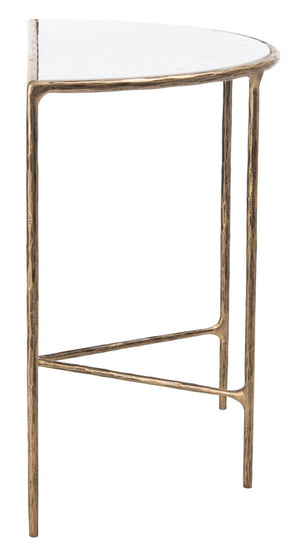 Jessa Forged Metal Console Table Brass / White Forged Metal / White Marble SFV9506C