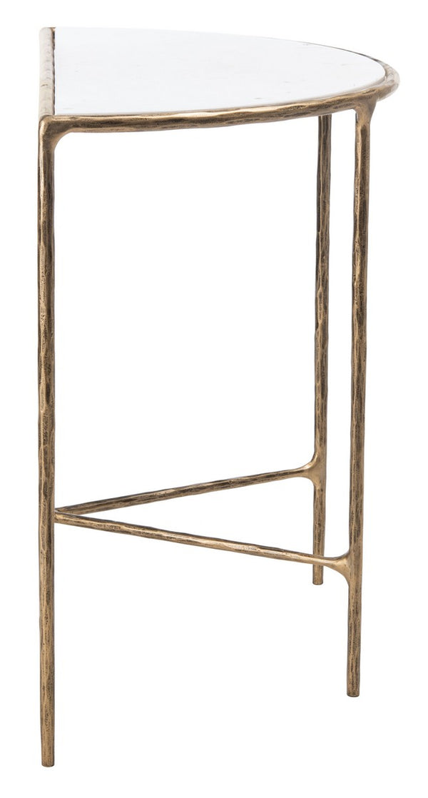 Jessa Forged Metal Console Table Brass / White Forged Metal / White Marble SFV9506C
