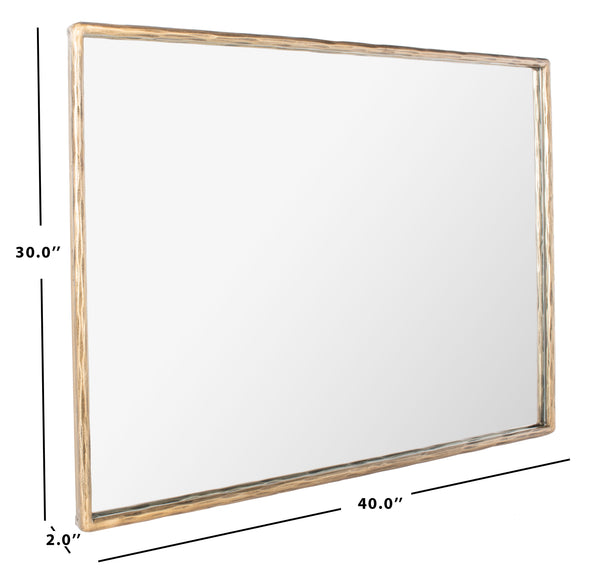 Trish Small Rectangle Metal Mirror Brass Forged Metal / Mirror SFV9509A