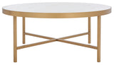 Caralyn Round Marble Coffee Table - Commercial Grade