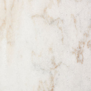 Caralyn Round Marble Coffee Table - Chic Gold Finish & White Marble for Glamorous Living Rooms