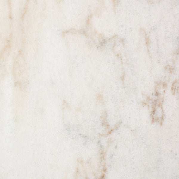 Caralyn Round Marble Coffee Table - Chic Gold Finish & White Marble for Glamorous Living Rooms