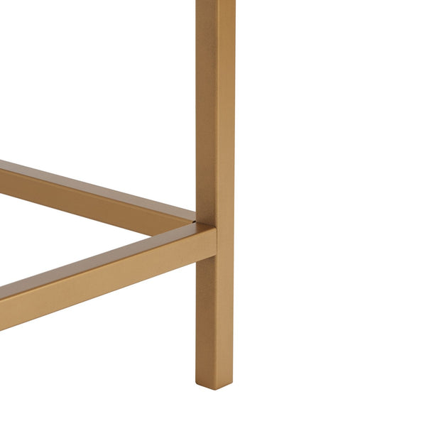 Caralyn Rectangle Marble Coffee Table - Glamorous Gold & White Design for Modern Living Rooms