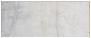 Caralyn Rectangle Marble Coffee Table - Glamorous Gold & White Design for Modern Living Rooms