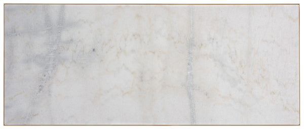 Caralyn Rectangle Marble Coffee Table - Glamorous Gold & White Design for Modern Living Rooms