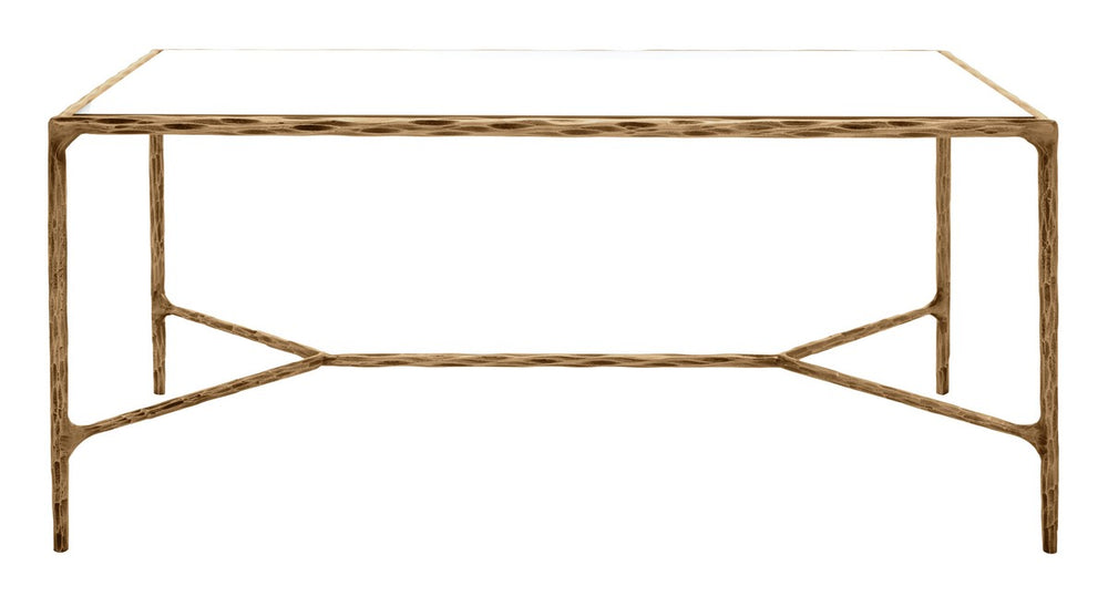 Safavieh Jessa Metal Coffee Table Brass Metal / Tempered Glass SFV9520A