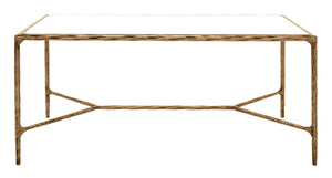 Safavieh Jessa Metal Coffee Table Brass Metal / Tempered Glass SFV9520A