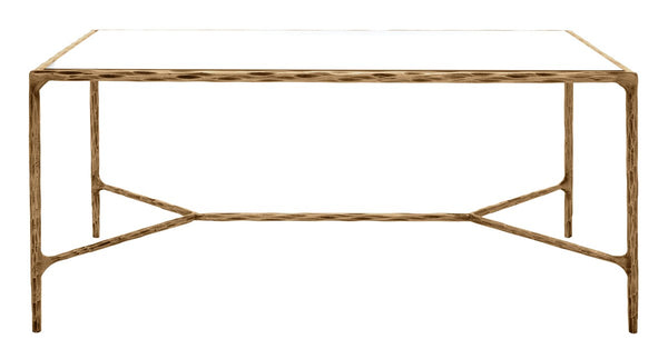 Safavieh Jessa Metal Coffee Table Brass Metal / Tempered Glass SFV9520A