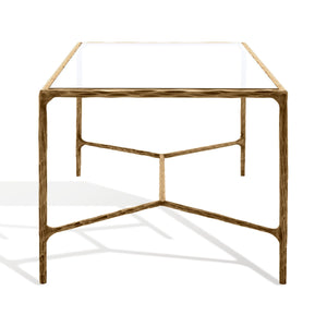 Safavieh Jessa Metal Coffee Table Brass Metal / Tempered Glass SFV9520A