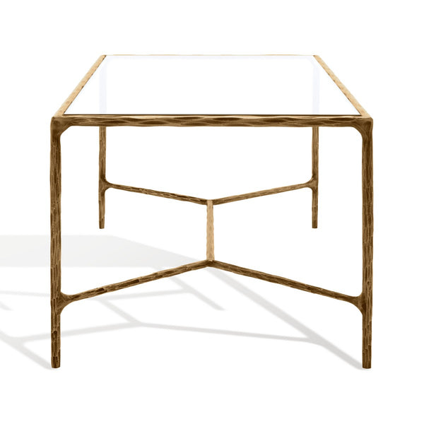Safavieh Jessa Metal Coffee Table Brass Metal / Tempered Glass SFV9520A